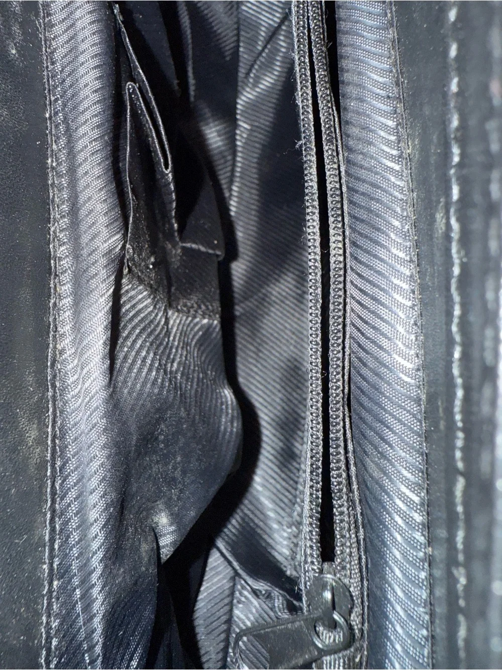 Vintage black sequin handbag with wood trim and handles.